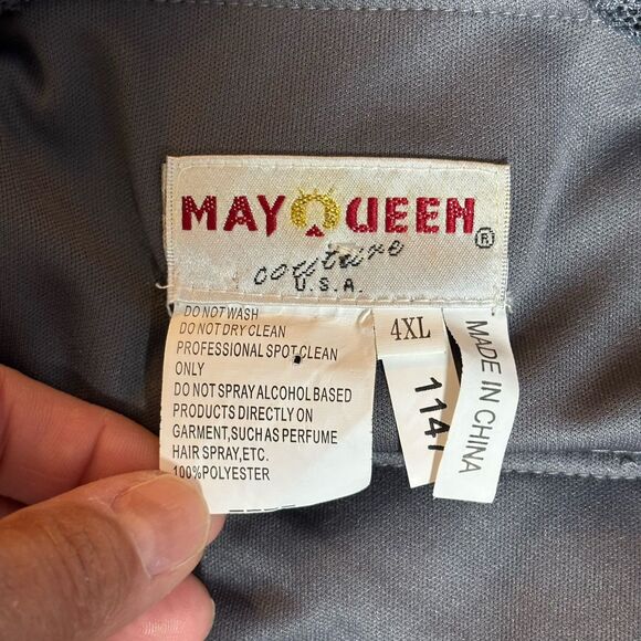 May Queen 4XL Formal Dress Lace Beaded Mother Of The Bride cocktail party - Picture 7 of 8